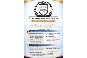 Modalités d'Inscription à l’École Biblique Emmaüs
